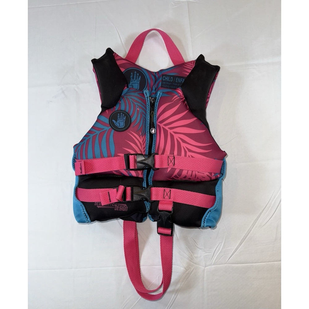 Body Glove Life Jacket Child 33-55 lbs USCG Approved Pink/Blue